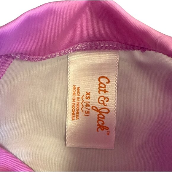 Cat & Jack XS (4/5) Girls Rash Guard & One-Piece Swimsuit Set - Picture 4 of 7